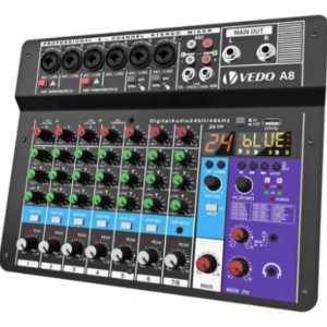 Mesa De Som Teyun A8 Com 8 Canais Bluetooth Usb Phantom+ 48v